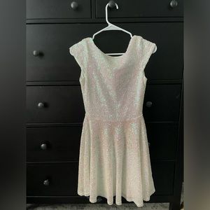 ASOS White Sequin Mini Dress